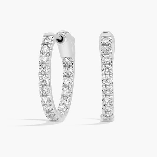 Mens Diamond Hoop Earrings