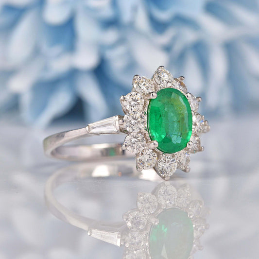 Emerald and Diamond Ring