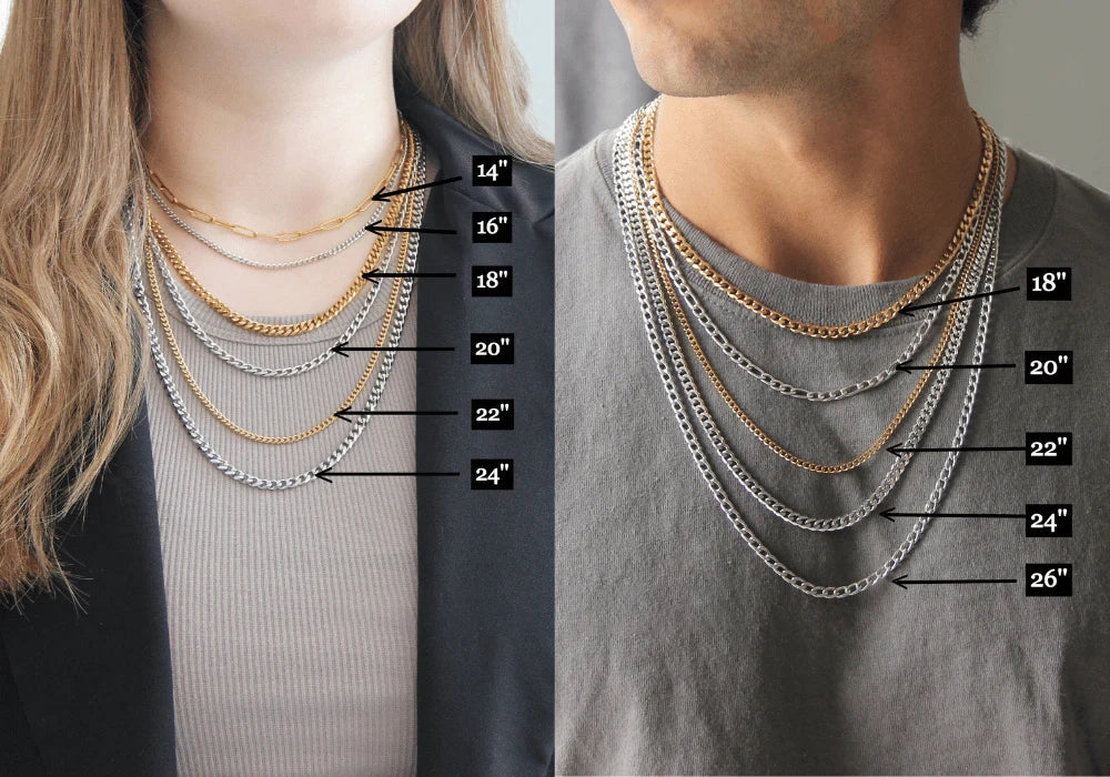 Necklace Length Chart Find Your Perfect Fit Vermont Gem Lab