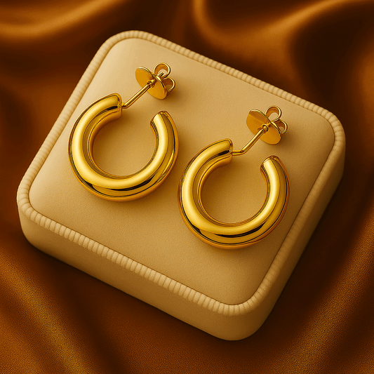 Real Gold Hoop Earrings