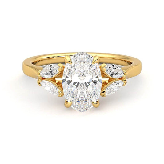 Diamond Yellow Gold Engagement Rings