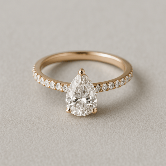 Tear Drop Engagement Rings