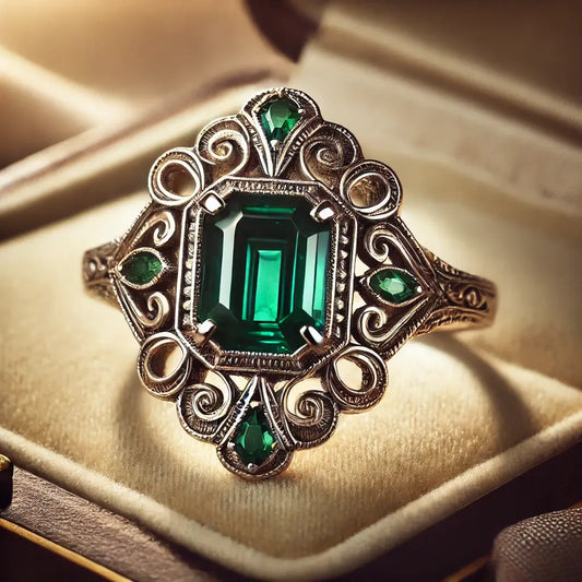 Vintage Emerald Engagement Rings