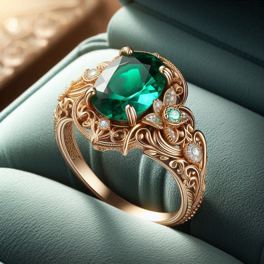 Emerald Engagement Ring