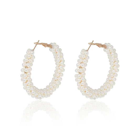 Pearl Hoop Earrings