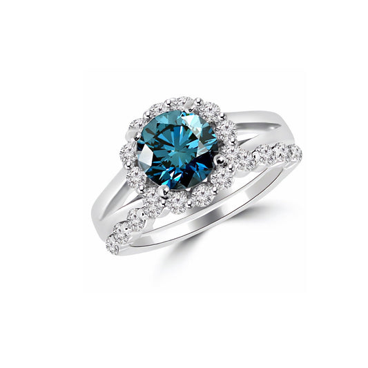 Blue Diamond Ring