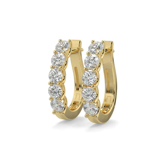 Diamond Huggie Earrings