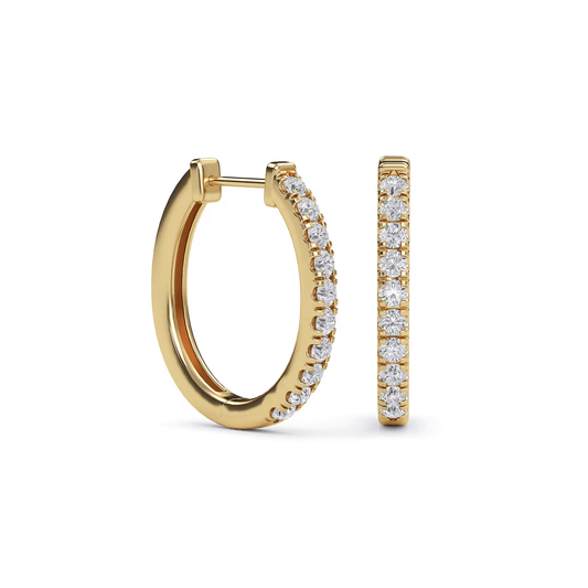 Gold Diamond Hoop Earrings for Men