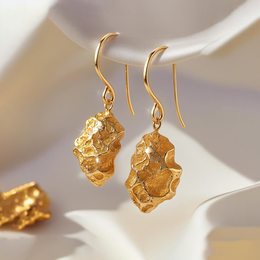 Gold Nuggets Earrings
