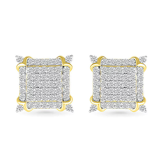 Mens Gold Diamond Earrings