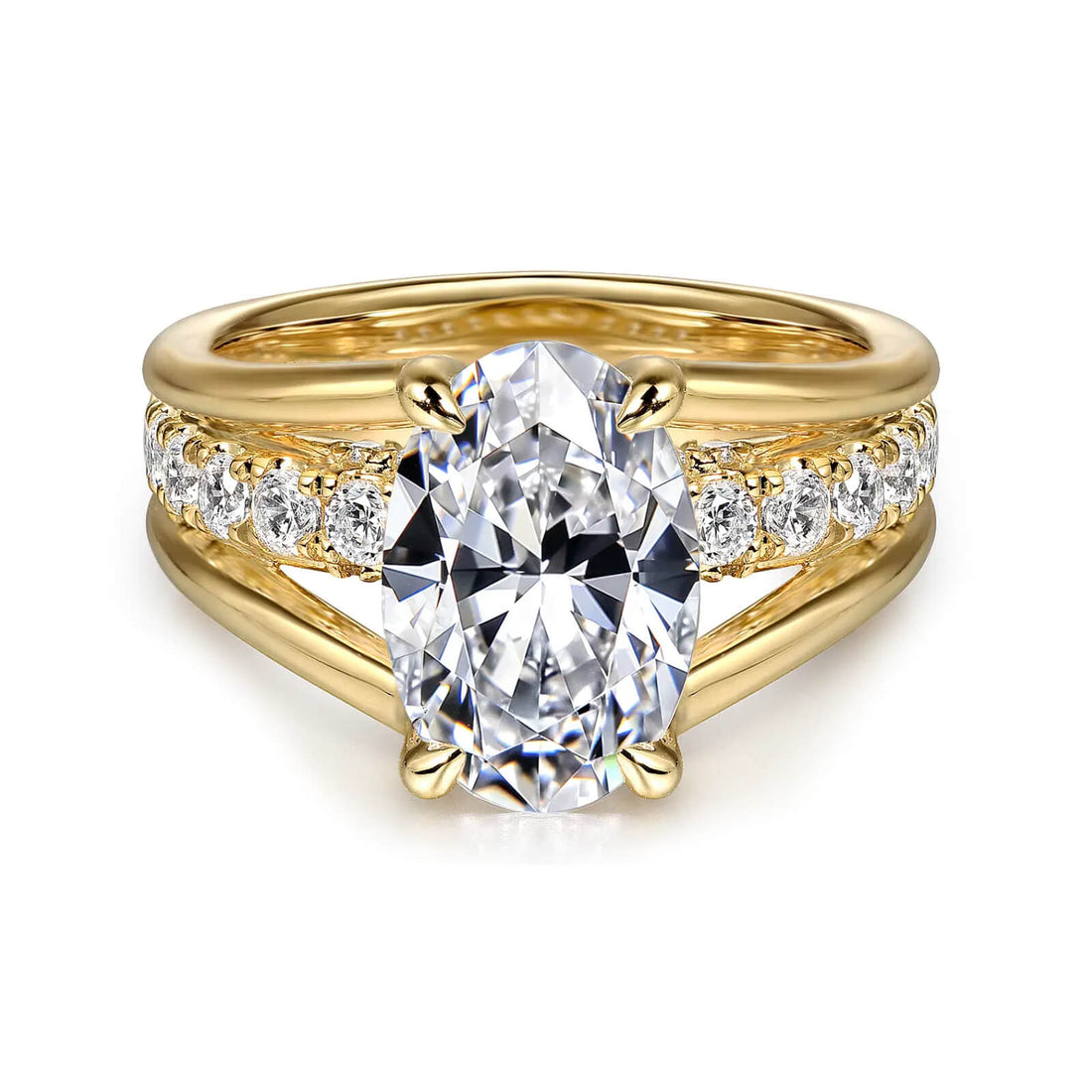 Oval Gold Engagement Rings