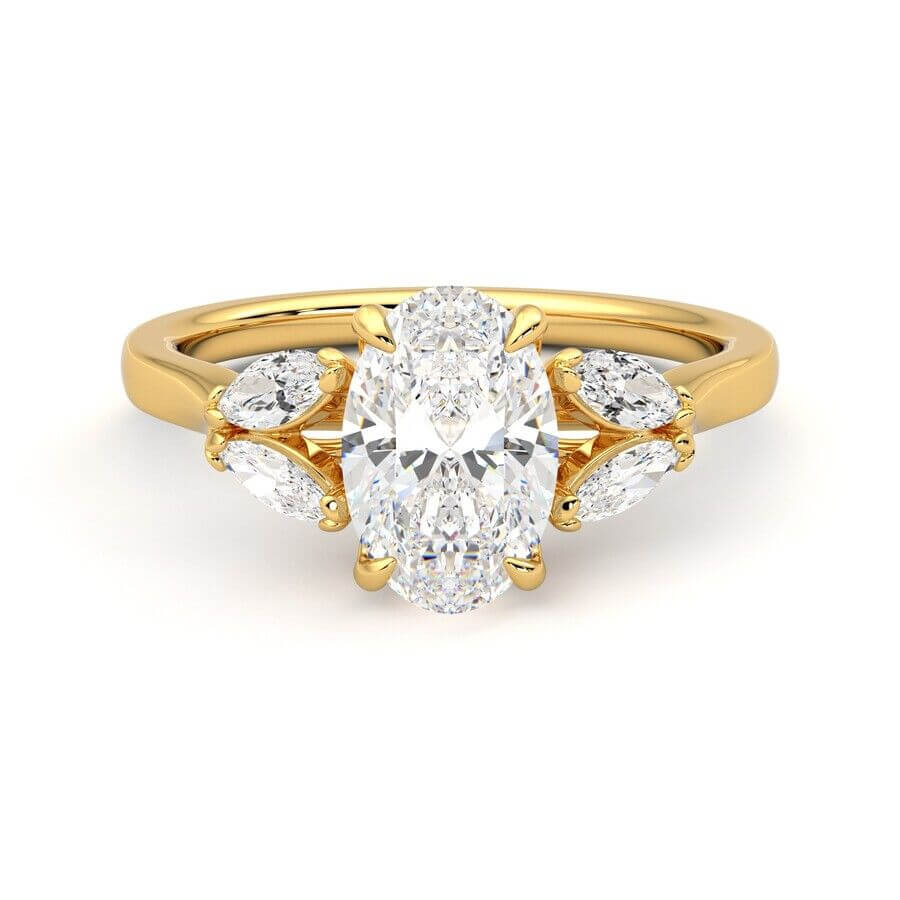 Diamond Yellow Gold Engagement Rings