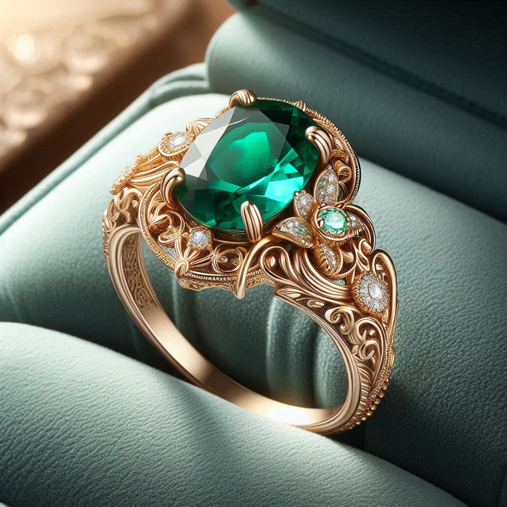 Emerald Engagement Ring