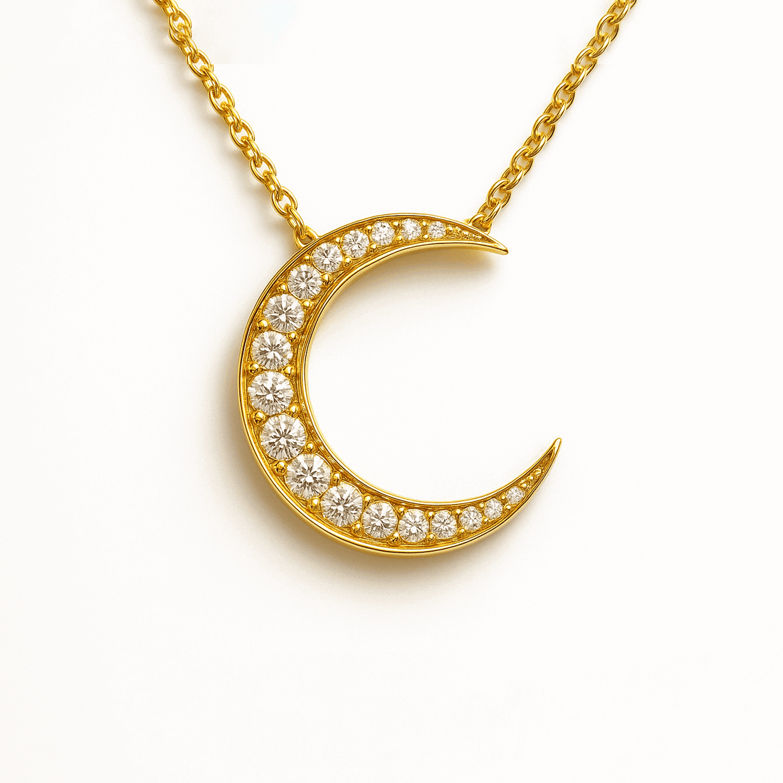 Diamond Moon Necklace